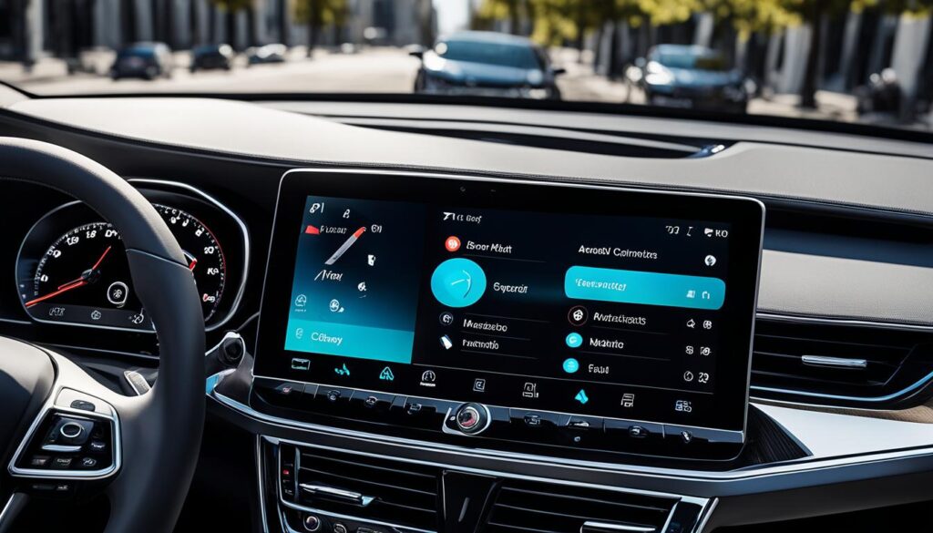 car with Apple CarPlay and Android Auto integration