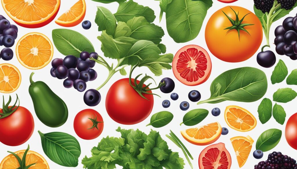 antioxidant-rich fruits and vegetables