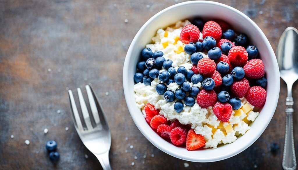 berries and cottage cheese